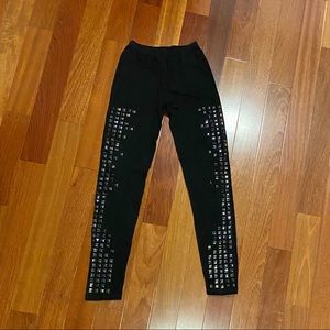 NWOT Black Studded Leggings